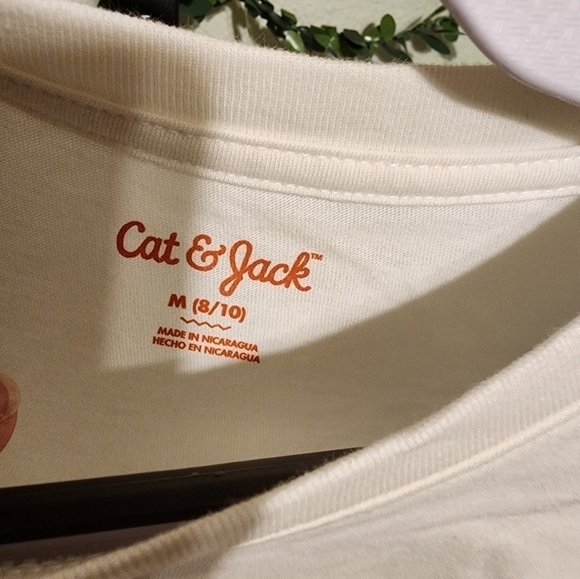 Cat & Jack White Long Sleeve Tee with Colorful Print - Picture 2 of 4